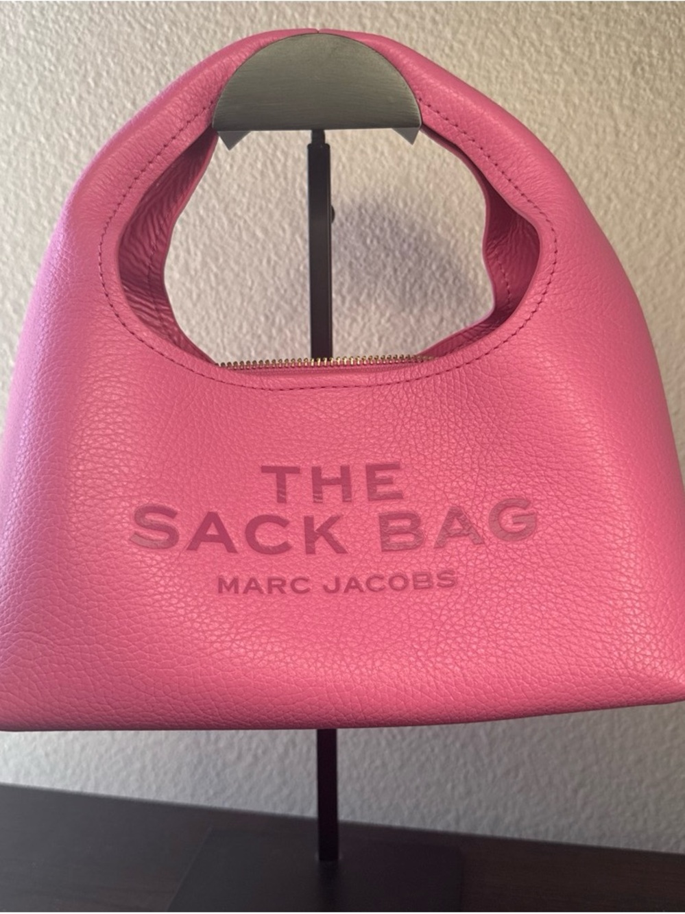 Marc Jacobs Mini 'The Sack' Bag in Bow Pink Pebbled Leather